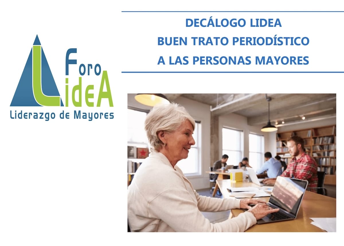 Decálogo de buen trato periodístico con las personas mayores. LideA 2018.